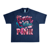 Navy Queens wear pink Breast Cancer Urban Heavy Tee - NancyCooperArtShop