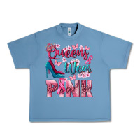 Pebble Blue Queens wear pink Breast Cancer Urban Heavy Tee - NancyCooperArtShop