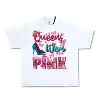 Queens Wear Pink Breast Cancer Urban Heavy Tee | Teevron