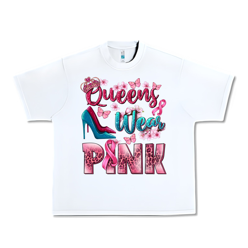 Queens Wear Pink Breast Cancer Urban Heavy Tee by NancyCooperArtShop | Teevron
