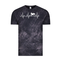 Cloud Black heartbeat recumbent bicycle bike cyclist biking Vintage Tee - artisFamous