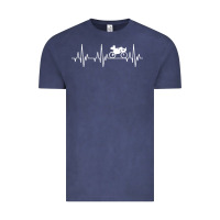 Vintage Denim heartbeat recumbent bicycle bike cyclist biking Vintage Tee - artisFamous