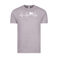 Vintage Zinc heartbeat recumbent bicycle bike cyclist biking Vintage Tee - artisFamous