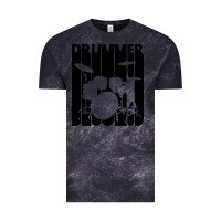 Cloud Black vintage retro drummer Vintage Tee - artisFamous