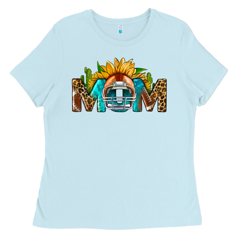 Football Mom Sunflower Leopard Ladies Tee by BundleAndBundleShop | Teevron