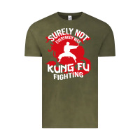 Vintage Olive surely not everybody was kung fu fighting Vintage Tee - artisFamous