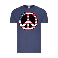 Vintage Denim United states peace symbol Vintage Tee - artisFamous