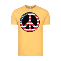 Vintage Mustard United states peace symbol Vintage Tee - artisFamous