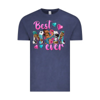 Vintage Denim Best Mom Ever Afro Woman Vintage Tee - texasbilliewilder