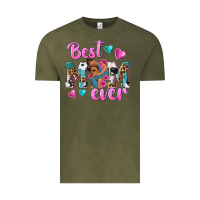 Vintage Olive Best Mom Ever Afro Woman Vintage Tee - texasbilliewilder