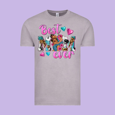 Best Mom Ever Afro Woman Vintage Tee Designed By Texasbilliewilder