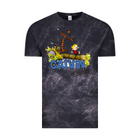 Cloud Black calvin hobbes Vintage Tee - artisFamous