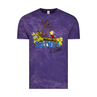 Cloud Purple calvin hobbes Vintage Tee - artisFamous