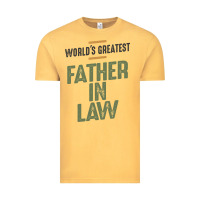 Vintage Mustard World's Greatest Father-In-Law - Dad and Grandpa Vintage Tee - artisFamous