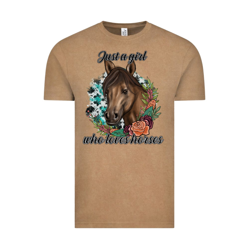 Just A Girl Who Loves Horses Vintage Tee by artisFamous | Teevron