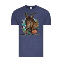 Vintage Denim Just A Girl Who Loves Horses Vintage Tee - artisFamous