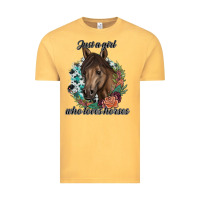 Vintage Mustard Just A Girl Who Loves Horses Vintage Tee - artisFamous