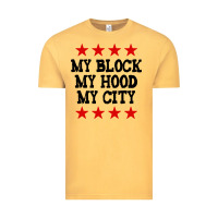 Vintage Mustard my block my hood my city Vintage Tee - artisFamous