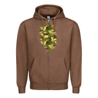 Chestnut camouflage patch 1 Zipper Hoodie - BundleAndBundleShop