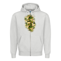 Dove Grey camouflage patch 1 Zipper Hoodie - BundleAndBundleShop