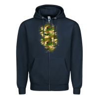 Navy camouflage patch 1 Zipper Hoodie - BundleAndBundleShop