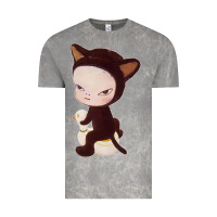 Cloud Rock Yoshitomo Nara Cute Cat Vintage Tee - artisFamous