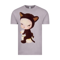 Yoshitomo Nara Cute Cat Vintage Tee | Teevron