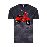 Cloud Black classic italian vespa scooter Vintage Tee - artisFamous