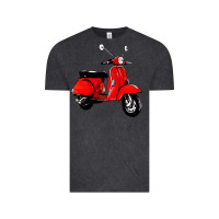 Vintage Black classic italian vespa scooter Vintage Tee - artisFamous