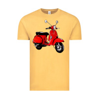 Vintage Mustard classic italian vespa scooter Vintage Tee - artisFamous