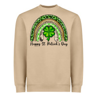 Mushroom Happy St. Patrick's Day rainbow Heavyweight Sweatshirt - OliviaCreatesArt