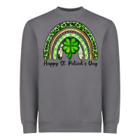 Storm Happy St. Patrick's Day rainbow Heavyweight Sweatshirt - OliviaCreatesArt