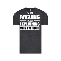 Vintage Black I'M NOT ARGUING I'M JUST EXPLAINING WHY I'M RIGHT FUNNY Vintage Tee - artisFamous