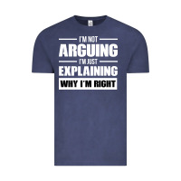 Vintage Denim I'M NOT ARGUING I'M JUST EXPLAINING WHY I'M RIGHT FUNNY Vintage Tee - artisFamous