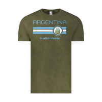 Vintage Olive soccer argentina jersey argentinian football la albiceleste Vintage Tee - artisFamous