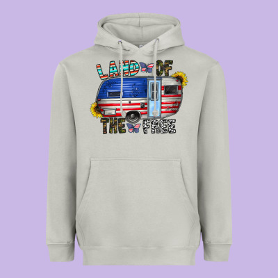 Land Of The Free Heavyweight Hoodie Designed By Cowhidedigitalart