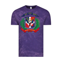 Cloud Purple dominican republic flag national emblem republica dominicana t shirt Vintage Tee - artisFamous