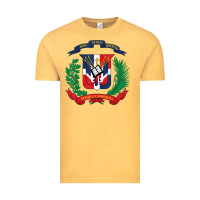 Vintage Mustard dominican republic flag national emblem republica dominicana t shirt Vintage Tee - artisFamous
