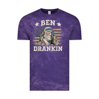 Cloud Purple Ben Drankin 4th of July Patriotic Funny T-Shirt Vintage Tee - artisFamous