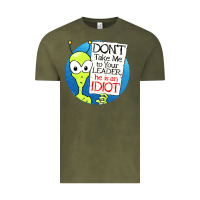 Vintage Olive dont take me to your leader Vintage Tee - artisFamous