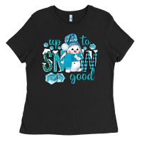 Black up to snow good and cute snowman Ladies Tee - BundleAndBundleShop