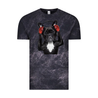 Cloud Black french bulldog dj style Vintage Tee - artisFamous