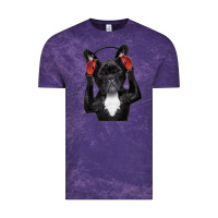 Cloud Purple french bulldog dj style Vintage Tee - artisFamous