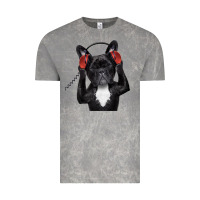 Cloud Rock french bulldog dj style Vintage Tee - artisFamous