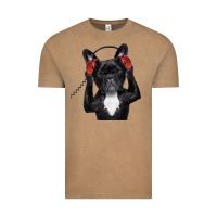 Vintage Coffee french bulldog dj style Vintage Tee - artisFamous