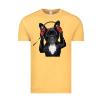 Vintage Mustard french bulldog dj style Vintage Tee - artisFamous