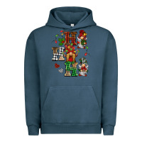 Pigment Midnight Navy christmas ho ho ho gnomes Urban Hoodie - BarkalooDesign