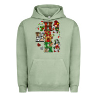 Pigment Oil Green christmas ho ho ho gnomes Urban Hoodie - BarkalooDesign