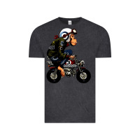 Vintage Black monkey bike cartoon Vintage Tee - artisFamous