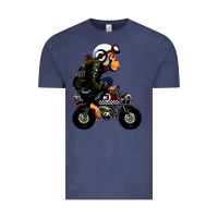 Vintage Denim monkey bike cartoon Vintage Tee - artisFamous